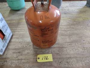 lot 172 image: Refrigerant Tank with 404A, 12lbs....