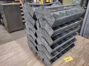 lot 209 image: (12) Galvanized Hardware Stack Tray...