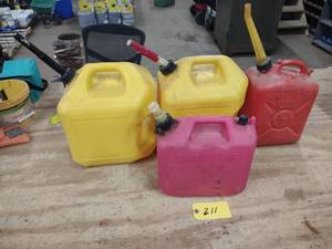 lot 211 image: (4) Fuel Cans...