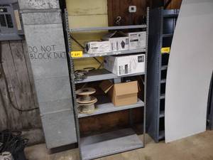 lot 234 image: Shelf Unit, 36x18x73 with Broan Com...