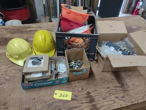 lot 325 image: Used Motor, Assorted Hatdware & Har...