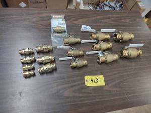 lot 413 image: Assorted Propress Ball Valves, Chec...