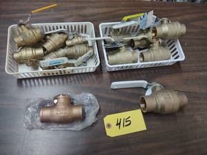 lot 415 image: Assorted Ball Valves & Swing Check V...