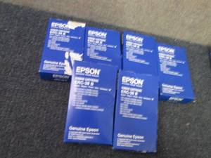 6 Epson ERC-38B Nylon Ribbon Cartri...