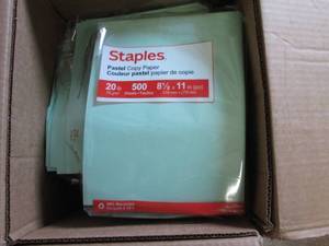 Box of Open Ream Green Staples Copy...