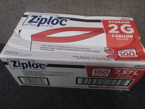 Ziploc Storage Bags, 2 Gallon, 100 ...