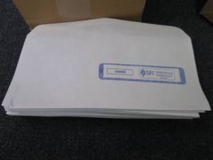 500 Ct Window #10 Gummed Envelopes...