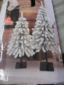3 ft & 4ft LED Flocked Alpine Trees...