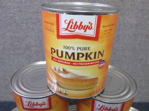 6- 29 oz Libbys 100% Pure Pumpkin...