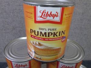 6- 29 oz Libbys 100% Pure Pumpkin...