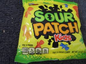 12- 3.6 oz Sour Patch Kids...