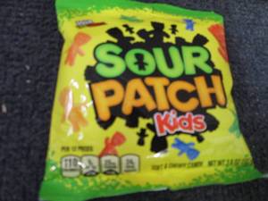 12- 3.6 oz Sour Patch Kids...