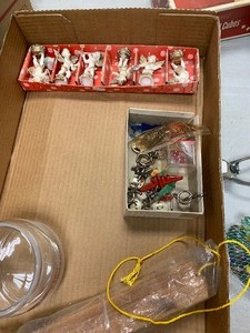 Finials, trays & misc glass