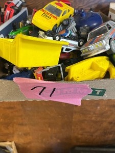 Lot of vintage cars and toys