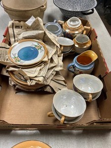 Japan tea pot and dishes