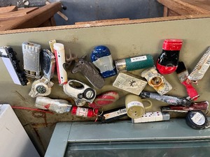Container full of lighters