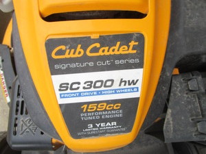 Cub Cadet Self Propelled Mower (near new)