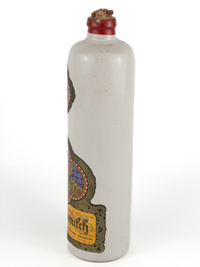 lot 115 image: Jim Beam Import -  Vintage Beameister Liebfraumilch White Rhine Stoneware Wine Bottle Jim Beam - pre-1966