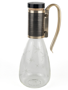 lot 124 image: Vintage Atomic Starburst Pattern Early PYREX DecanterBottle. Likely 1950s
