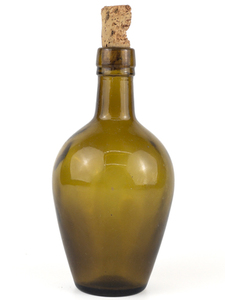 lot 141 image: VINTAGE Olive Color Wine Bottle - No Label