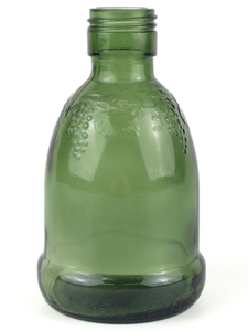 lot 146 image: Vintage Wine World 1976 Green Glass Sampling Bottle Raised Grape Design