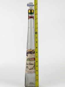 lot 150 image: Vintage LIQUORE GALLIANO Italy empty Glass Bottle With Lid 2332 Quart 17in tall