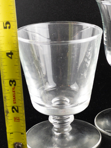 lot 159 image: LIBBEY Georgian 5 14in Hot Whiskey (Stemed) 5 14in and pair of On the Rocks Glasses 4 14in