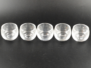 lot 163 image: Set of Five FEDERAL GLASS Roly Poly Glasses - 2 14in approx