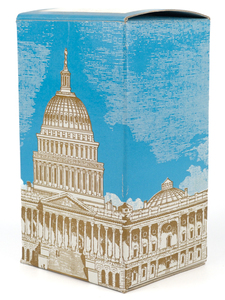 lot 208 image: Vintage AVON THE CAPITOL Lotion Milk Glass Bottle in Original Packaging -Unused