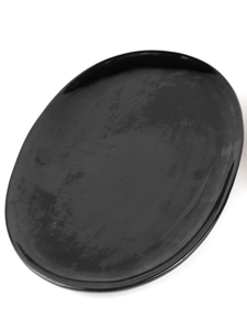 lot 276 image: Pair of Room Essentials Black Oval Stoneware Plates