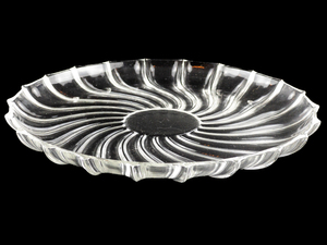 lot 295 image: FEDERAL GLASS Rhythm Clear 11in Dinner Plate