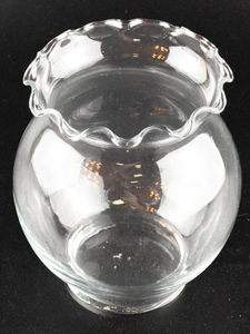 lot 304 image: Crimped Rim Vase 5 12in