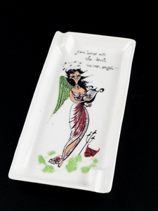 lot 338 image: Vintage Decorative Ashtray You bring out the devil in me, Angel. 