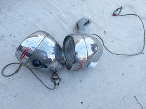 lot 38 image: Pair of VINTAGE HAWTHORNE Bicycle Headlamps
