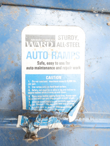 lot 48 image: Montgomery Ward Sturdy, All-Steel Auto Ramps