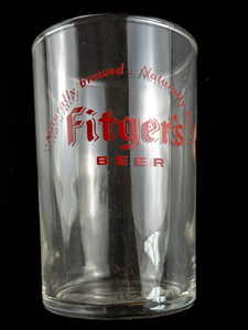lot 191 image: RARE FIND SET OF 24 1960s Fitgers Beer, 4 Inch Tall, Straight Sided Drinking Glass (Duluth, Minnesota)