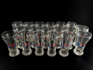 lot 192 image: RARE FIND SET OF 18 1960s Hamms Beer 5 18in Tall, Bell Shape Drinking Glass