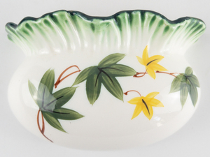 lot 384 image: Hand Painted Ceramic Wall Mounted Planter and Decorative Watering Spout