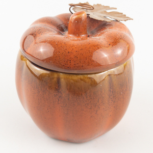 lot 274 image: Ceramic Pumpkin Candle with Lid