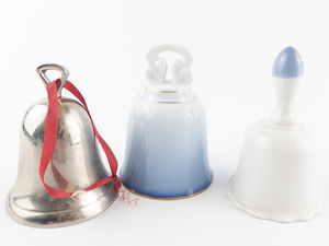 lot 236 image: Group on three Bells BING & GRONDAHL, Metal Restoration Hardware, Treasure Masters