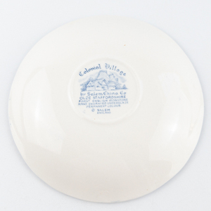 lot 360 image: VINTAGE SALEM Colonial Village (Blue) - Olde Staffordhire Fine English Ironstone 5 58in Saucer
