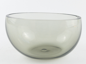 lot 370 image: Scandanavian Style Creamer and Open Sugar in Smoke Color Glass