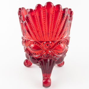lot 373 image: VINTAGE -&nbspMOSSER (OHIO) Eye Winker Red&nbspFooted Open Spooner 5 34in