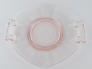 lot 385 image: VINTAGE - IMPERIAL GLASS-OHIO Molly Pink Mayonnaise Bowl with Underplate 2 Pieces
