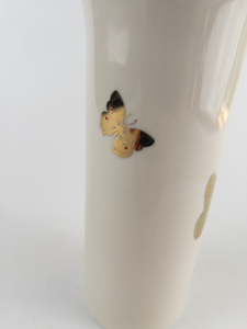 lot 415 image: Takahashi Butterfly Ceramic Vase 7 Tall X 3 12 Wide