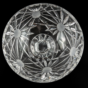 lot 445 image: VINTAGE Star Burst Design Pedestal Candy Bowl 6in Wide