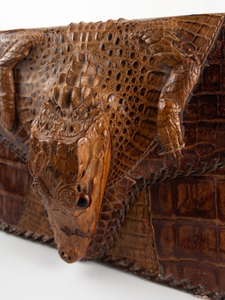 lot 485 image: VINTAGE Genuine Alligator Handbag, Made in Cuba