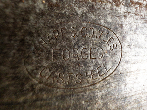 lot 475 image: Antique Knapp & Cowles Mfg Co USA single blade UluMezaluna knife, nice condition