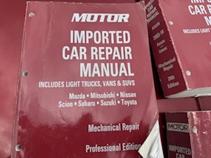 lot 8 image: Imported Car Repair Manuals