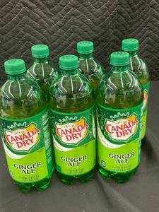 lot 3 image: Lot of 6 Canada Dry Ginger Ale 1-Liter Bottles